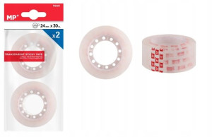 Taśma biurowa bezbarwna gruba 24 mm, 2szt