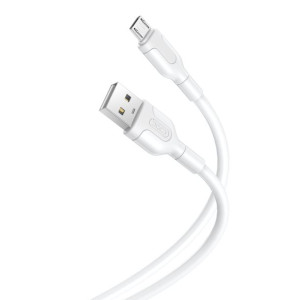 Xo kabel NB212 USB microUSB 1,0 m 2,1A biały