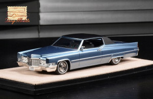 Stamp Cadillac Coupe Deville, 1969, niebieski