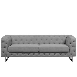 Sofa 3-osobowa szara VISSLAND