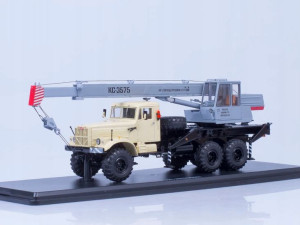 SSM Dźwig KS-3575 (KRAZ-255B1) beżowy/szary