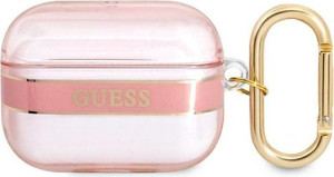 Etui Guess GUAPHHTSP Apple AirPods Pro różowy/pink Strap Collection