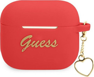 Etui Guess GUA3LSCHSR Apple AirPods 3 czerwony/red Silicone Charm Heart Col