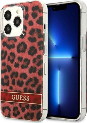 Etui Guess GUHCP13LHSLEOR Apple iPhone 13 Pro czerwony/red hardcase Leopard