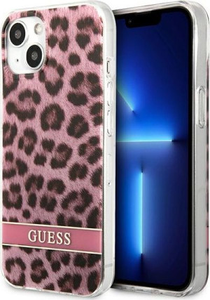 Etui Guess GUHCP13MHSLEOP Apple iPhone 13 różowy/pink hardcase Leopard