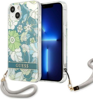 Etui Guess GUHCP13SHFLSN Apple iPhone 13 mini zielony/green hardcase Flower