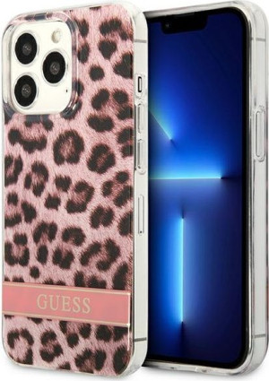 Etui Guess GUHCP13XHSLEOP Apple iPhone 13 Pro Max różowy/pink hardcase Leop