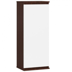 Szafka wisząca, witryna, 40x30x99 cm, wenge, biel, mat