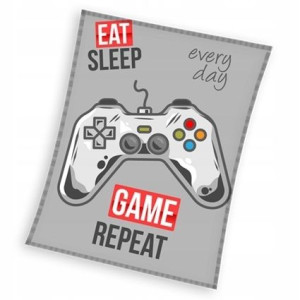 Koc 150x200 Gamer Gracz Pad Gra Haft Imię z Haftem