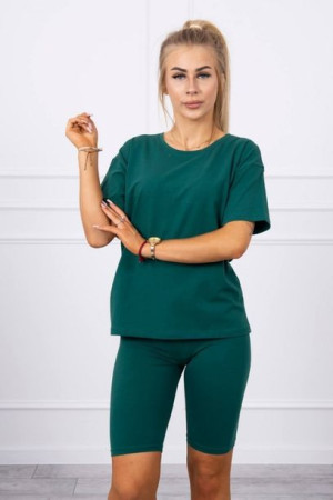 Komplet Damski Koszulka Legginsy Na Lato Zielony