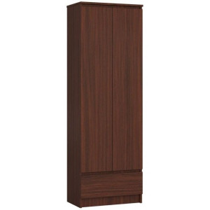 Regał biurowy, szafa, zamykany, 60x35x180 cm, wenge, mat