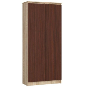 Regał do biura, domu, zamykany, 80x35x180 cm, dąb sonoma, wenge, mat