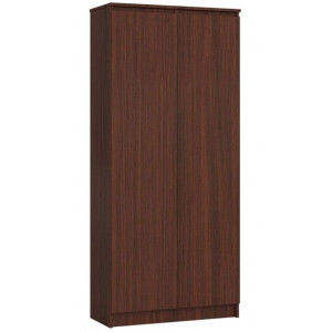 Regał do biura, domu, zamykany, 80x35x180 cm, wenge, mat