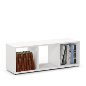Regał, komorowy, mała biblioteczka, M31, 100x30x35 cm, biel, mat