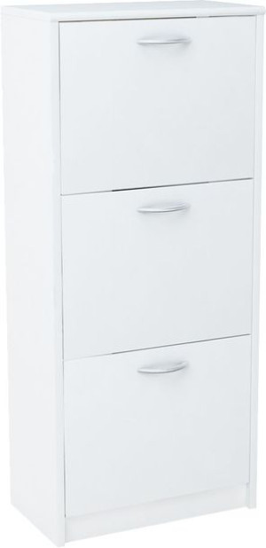 Szafka na buty, wysoka, Julia, 50x28x116 cm, biel, mat
