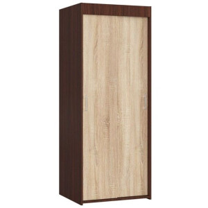 Szafa przesuwna do sypialni, 70x60x180 cm, wenge, dąb sonoma, mat