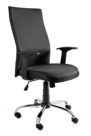 Fotel obrotowy, biurowy, Black on Black, tkanina nylonowa, czarny