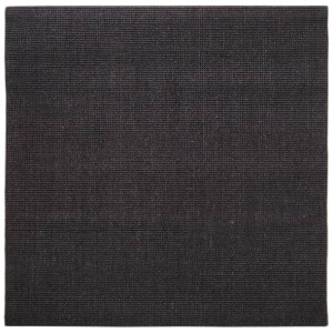 Dywanik, naturalny sizal, 100x100 cm, czarny