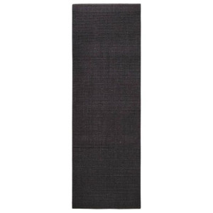 Dywanik, naturalny sizal, 100x300 cm, czarny