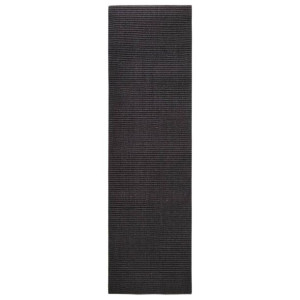 Dywanik, naturalny sizal, 100x350 cm, czarny