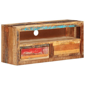 Szafka pod TV, 88x30x40 cm, lite drewno z odzysku