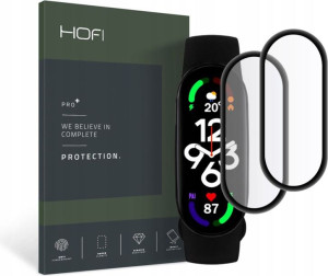 Szkło hybrydowe Hofi Hybrid Pro+ Xiaomi Mi Band 7 Black [2 PACK]