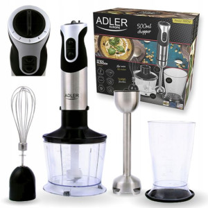 Blender Adler zestaw turbo mocny akcesoria 1000W