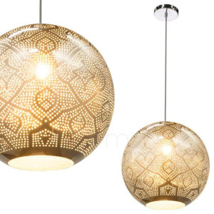 LAMPA wisząca BRANDON 15793 Globo metalowa OPRAWA ażurowy zwis kula ball wz