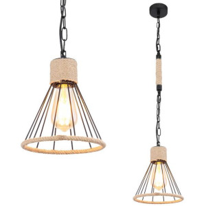Skandynawska LAMPA wisząca HALIA 15676H Globo metalowa OPRAWA klatka ZWIS o