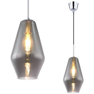 Skandynawska LAMPA wisząca COBY 15436H Globo szklana OPRAWA zwis chrom przy