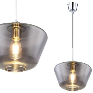 Skandynawska LAMPA wisząca COBY 15436H1 Globo szklana OPRAWA zwis chrom prz
