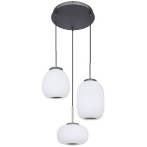 Wisząca LAMPA plisowana BOOMER 15437H3 Globo szklana OPRAWA zwis LED 45W 30