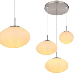 Kaskada LAMPA wisząca ANDREW 15445-3H Globo szklana OPRAWA zwis kule białe