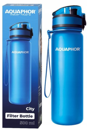 Butelka filtrująca Aqauphor City niebieska 500 ml
