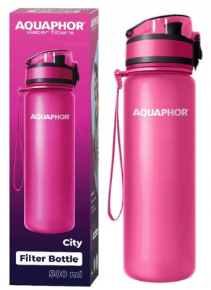 Butelka filtrująca Aqauphor City różowa 500 ml
