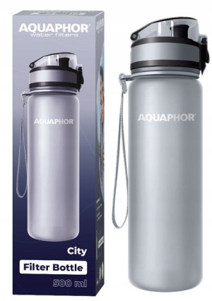 Butelka filtrująca Aqauphor City szara 500 ml