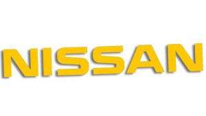 Wycinana naklejka NISSAN żółta