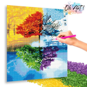 Haft Diamentowy Diamond Painting Mozaika 40x50 cm - Pory roku