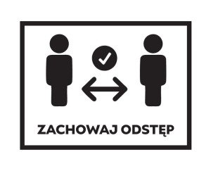 Naklejka Zachowaj ODSTĘP