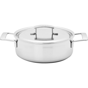 Demeyere Patelnia stalowa głęboka z pokrywką 24 cm