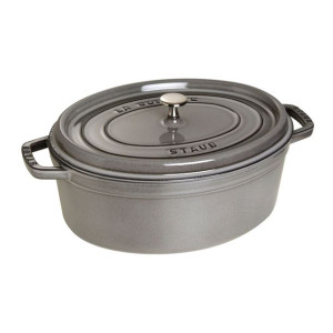 Staub Cocottes Garnek żeliwny owalny 6,7 ltr grafitowy
