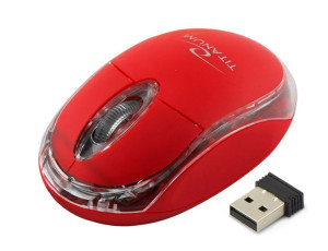 Titanum Mysz Bezprz. 2.4ghz 3d Opt. Usb Condor Czerwona