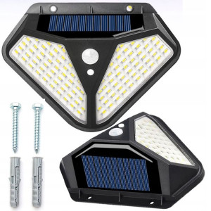 Lampa 102 Led Cob Solarna Czujnik Ruchu Zmierzchu