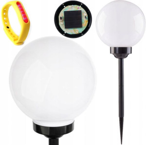 Lampa Solarna Ogrodowa Wbijana Kula Led 14cm