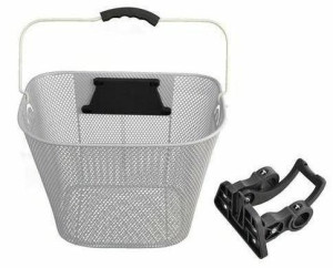 Koszyk Na Rower Metalowy Odpinany Przód- CLICK