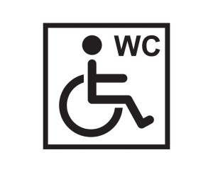 Naklejka WC Toaleta dla Niepełnosprawnych