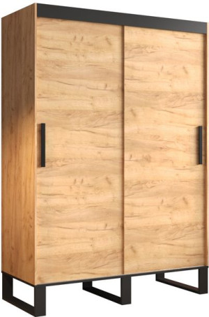 Szafa przesuwna LOFT 150cm, metalowe nogi, styl industrialny, craft złoty