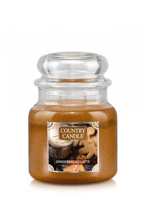 Country Candle Średnia świeca zapachowa z dwoma knotami Gingerbread Latte 4