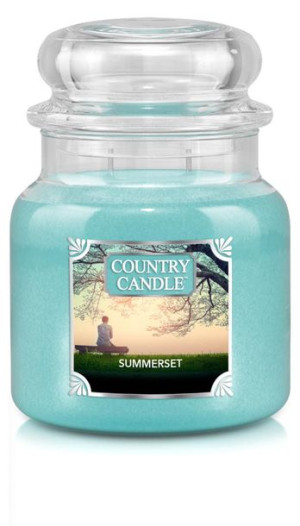 Country Candle Średnia świeca zapachowa z dwoma knotami Summerset 453g