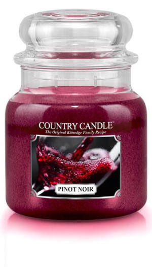 Country Candle Średnia świeca zapachowa z dwoma knotami Pinot Noir 453g